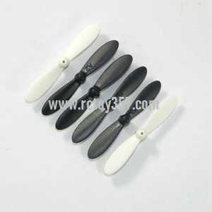 (image for) JJRC H20 Nano Hexacopter 2.4G 4CH 6Axis Headless Mode RTF toy Parts Main blades propellers [white+black](6 pcs)