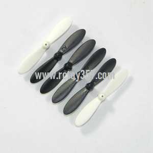 RCToy357.com - JJRC H20C RC Hexacopter toy Parts Main blades propellers [white+black](6 pcs)