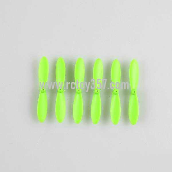 RCToy357.com - JJRC H20W RC Hexacopter toy Parts Main blades propellers [Green](6 pcs) - Click Image to Close