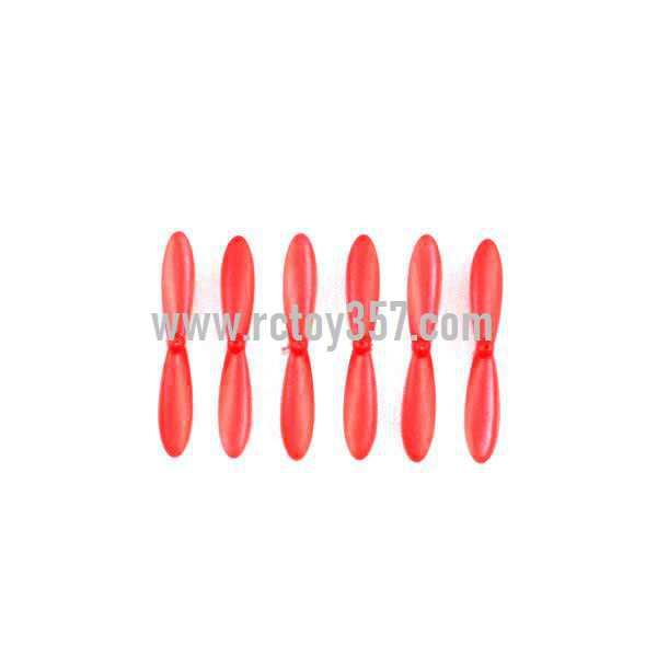 RCToy357.com - JJRC H20W RC Hexacopter toy Parts Main blades propellers [Red](6 pcs)