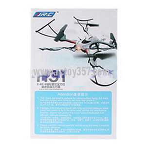 RCToy357.com - JJRC H31 H31-2 H31-3 H31-W RC Quadcopter toy Parts English manual book