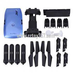 RCToy357.com - JJRC H47WH RC Quadcopter toy Parts Upper cover[Blue]+Lower board+Main blades set+Battery+Gear+Quadcopter Arms set - Click Image to Close