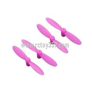 RCToy357.com - JJRC-JJ810 Aircraft 4-CH 2.4GHz Mini Remote Control Quadcopter 6-Axis Gyro RTF RC Helicopter toy Parts Main blades propellers (Pink)