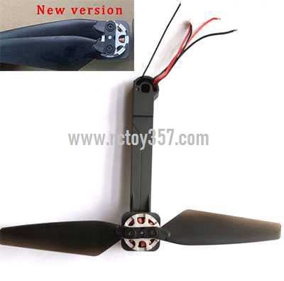 RCToy357.com - JJRC X11 Brushless Drone toy Parts Rear left arm + main wind leaf new version set