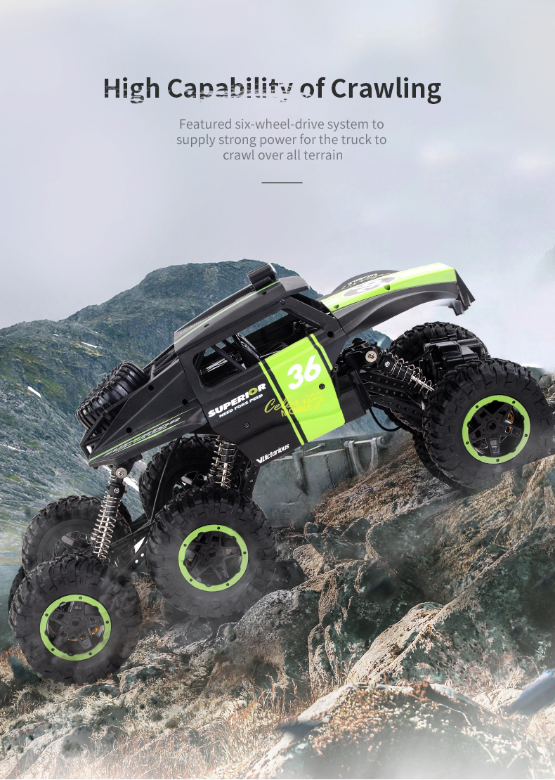 JJRC Q101 six-wheel drive 1:10 off-road climbing Bigfoot toy car