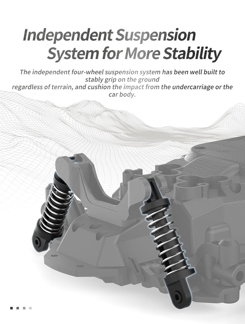 JJRC Q102 2.4Ghz 4WD RC Flat Racing Truck with Light 1:14 Remote Control Dirt Bike High Speed Off-road Car Kids RC Toy Boy Gift