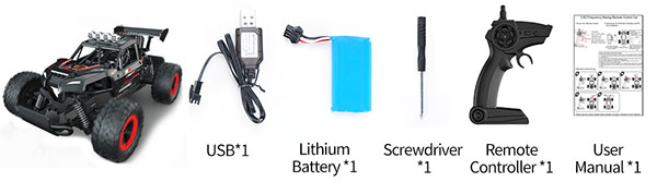 JJRC Q102 2.4Ghz 4WD RC Flat Racing Truck with Light 1:14 Remote Control Dirt Bike High Speed Off-road Car Kids RC Toy Boy Gift