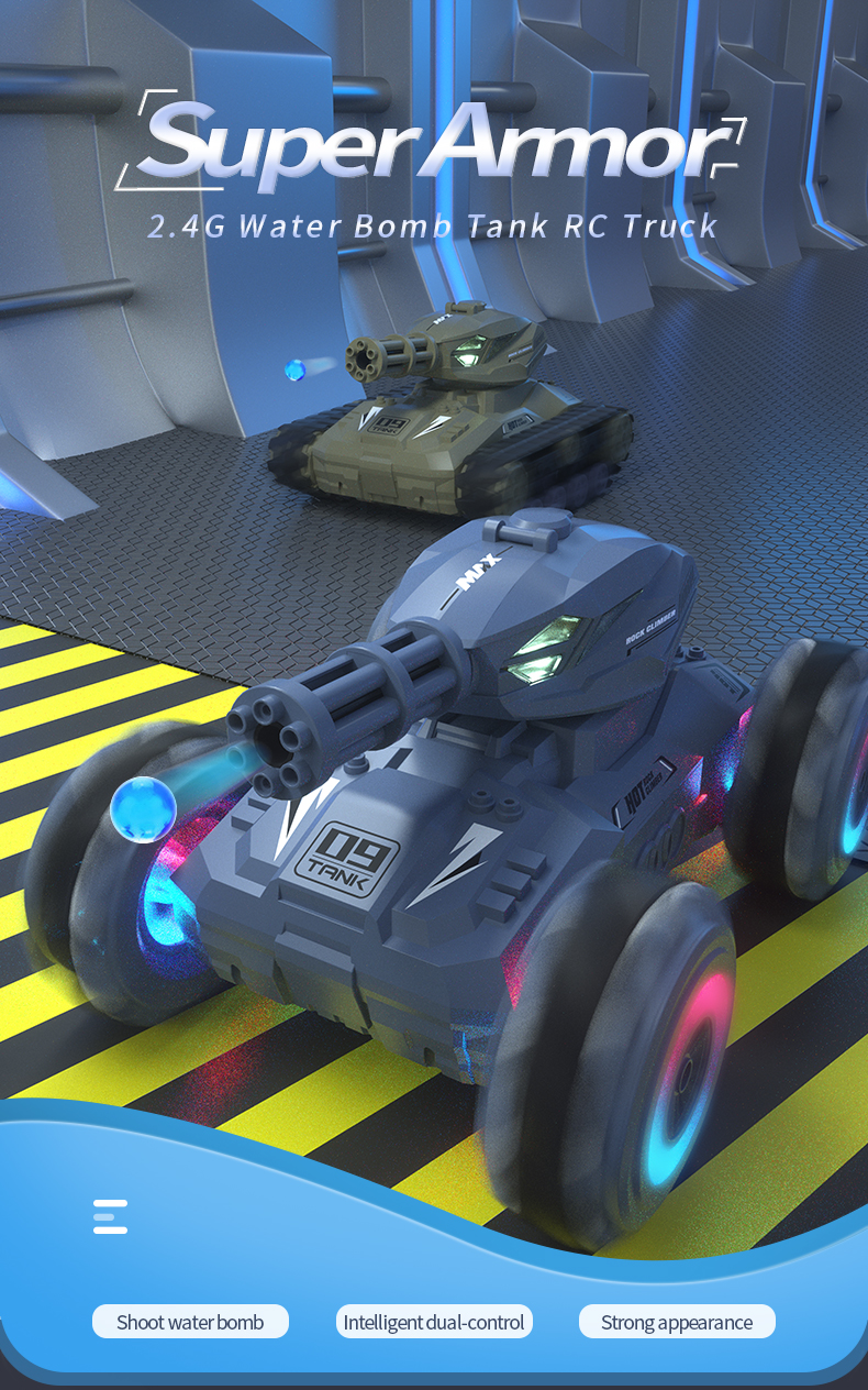 JJRC Q126 2.4G Water Bomb Tank RC Truck Toys Gifts