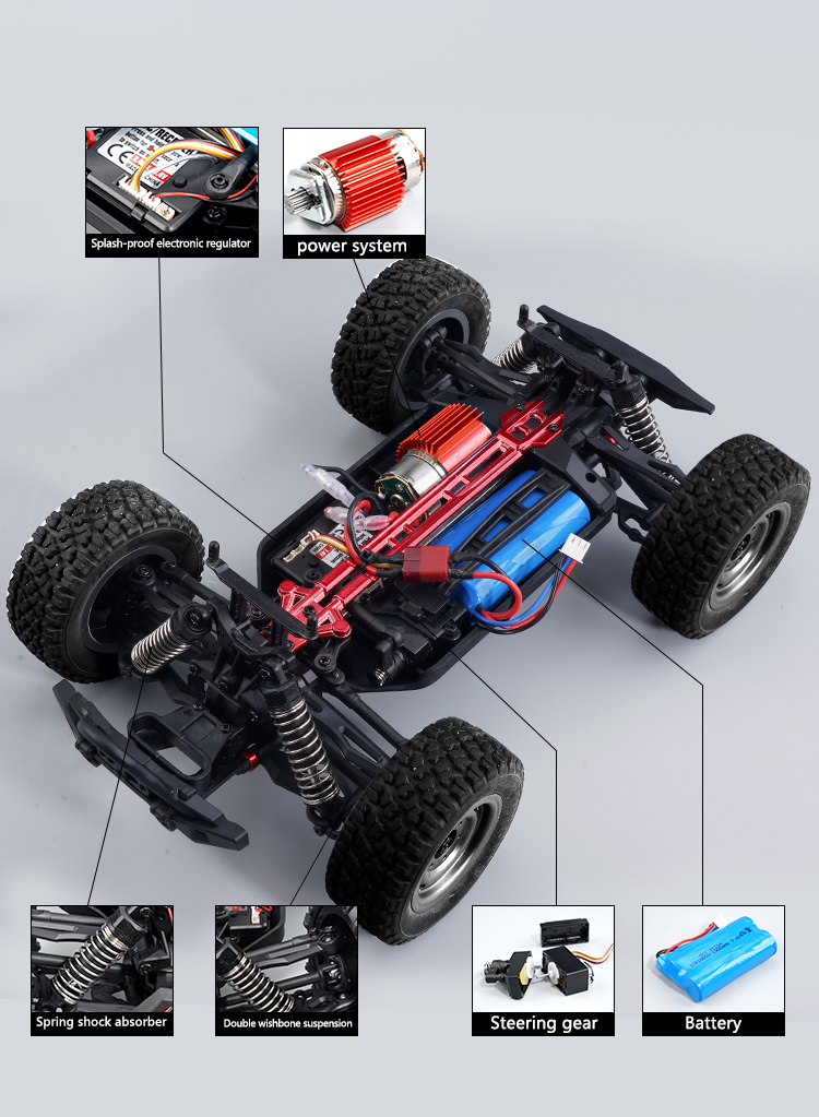 JJRC Q132 1: 16 Simulation Model 4WD Rc Car Speciality Drag Racing Toys Drift Outdoor Off Road Game Boys Gift Pickup truck