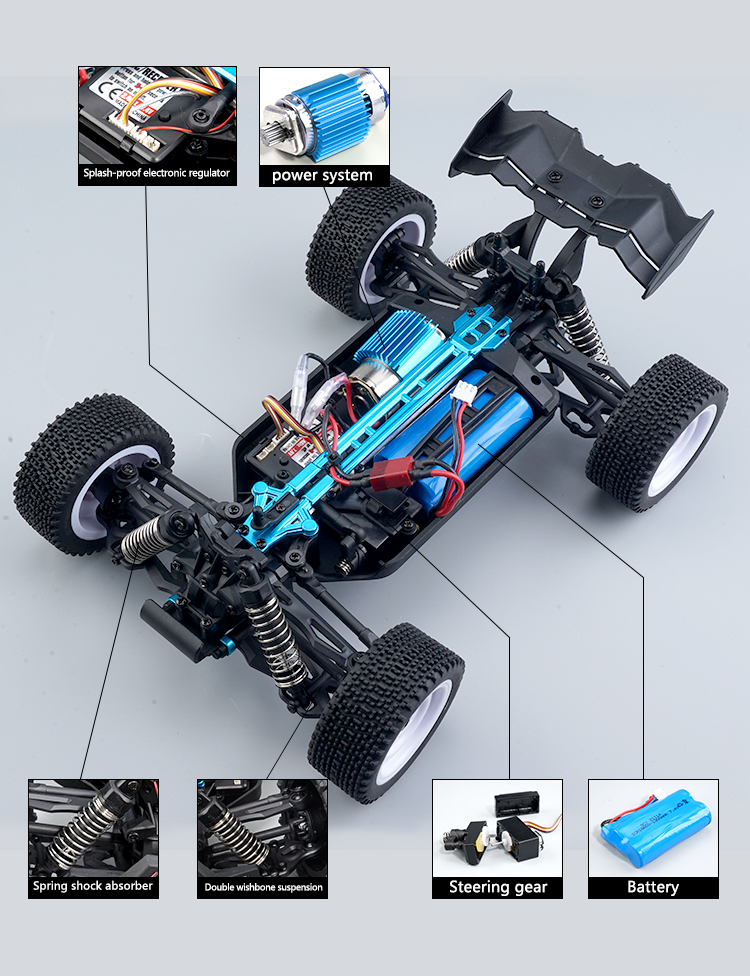 JJRC Q132 1: 16 Simulation Model 4WD Rc Car Speciality Drag Racing Toys Drift Outdoor Off Road Game Boys Gift Pickup truck