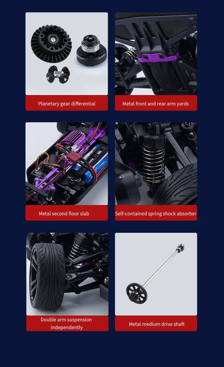 JJRC Q142 RTR 1/14 2.4G 4WD Drift RC Car Retro LED Light High Speed Full Proportional Flat On-Road Classic Vehicles Models Toys Gifts