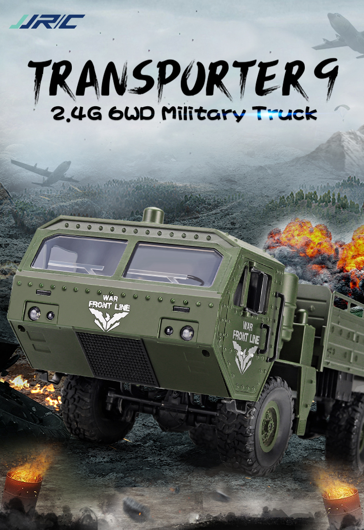 JJRC Q75 2.4G 6WD MILITARY TRUCK Military Truck Toys