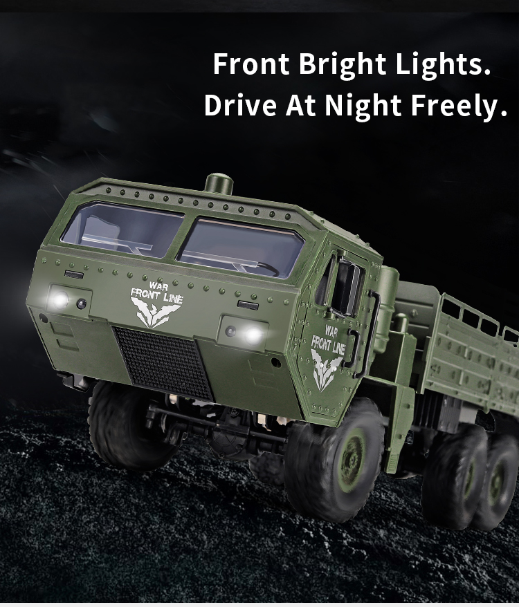 JJRC Q75 2.4G 6WD MILITARY TRUCK Military Truck Toys