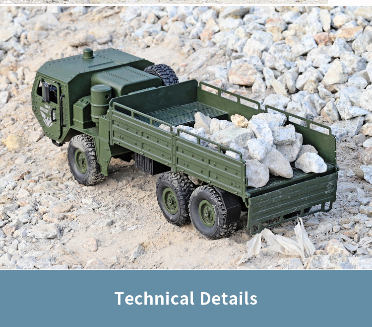 JJRC Q75 2.4G 6WD MILITARY TRUCK Military Truck Toys