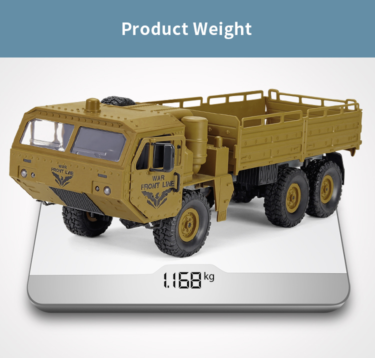 JJRC Q75 2.4G 6WD MILITARY TRUCK Military Truck Toys