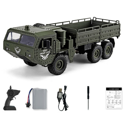 RCToy357.com - JJRC Q75 2.4G 6WD MILITARY TRUCK Military Truck Toys