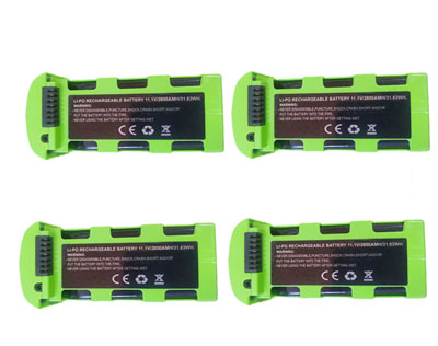 RCToy357.com - Battery 11.1V 2850mAh Green 4pcs JJRC X17 RC Drone Spare Parts