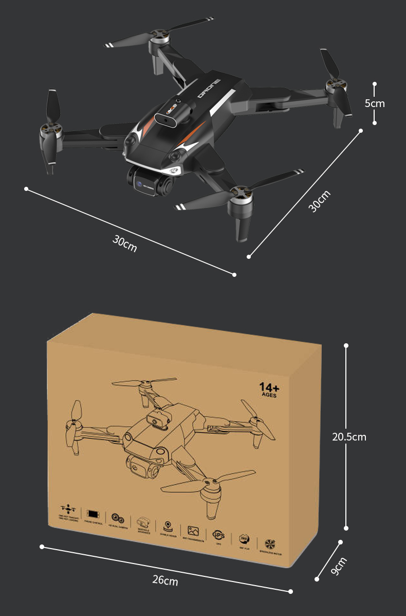 JJRC X25 GPS Intelligent Obstacle-Avoidance Hd Dual Camera Drone