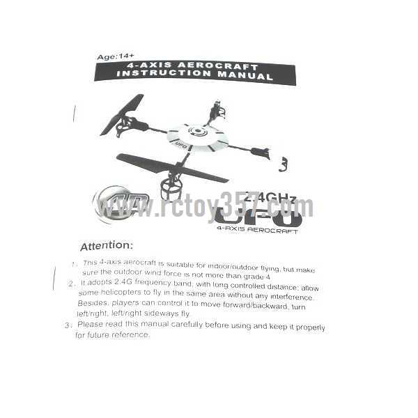 RCToy357.com - JXD 383 toy Parts English manual book