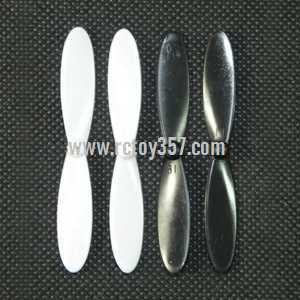 (image for) JXD-385 JD 385 RC Quadcopter Flying Saucer Aircraft 3D 6 Axis Gyro 4CH 2.4GHz UFO toy Parts propellers (Black-White)