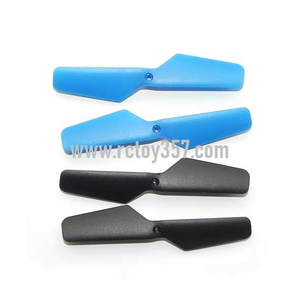 RCToy357.com - JXD 389 Helicopter toy Parts Main blades (Blue + Black) 4pcs - Click Image to Close