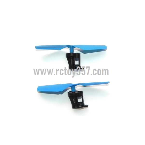 RCToy357.com - JXD 389 Helicopter toy Parts Main motor + Motor base + Main gear + Main blade (Positive and negative)(Blue)
