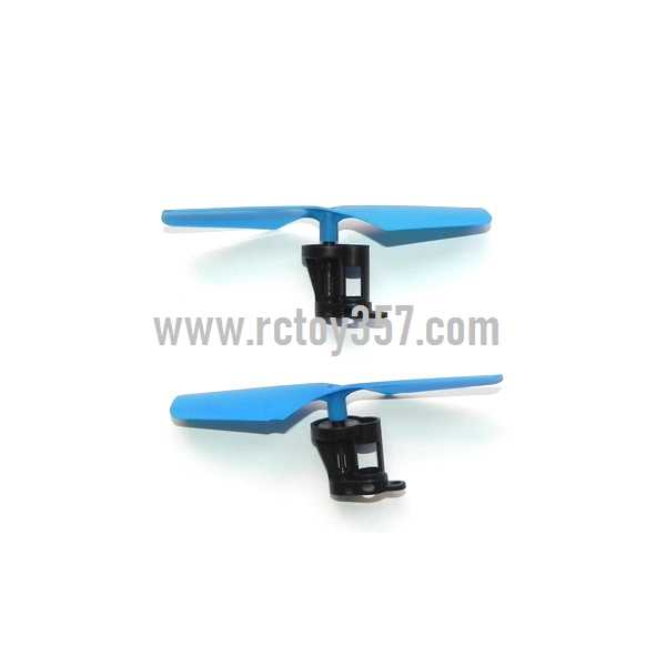 (image for) JXD 389 Helicopter toy Parts Main motor + Motor base + Main gear + Main blade (Positive and negative)(Blue)