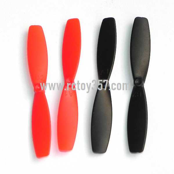 RCToy357.com - JXD 392 Helicopter toy Parts Main blades (Black+Red) 4pcs