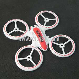 RCToy357.com - JXD JD 398 2.4G 4CH RC Quadcopter With Round Strobe light toy Parts Upper cover (Red)
