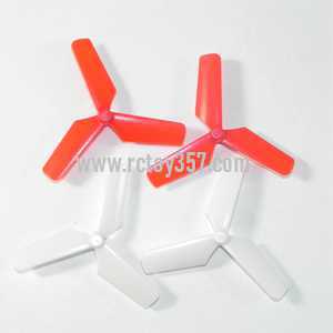(image for) JXD JD 398 2.4G 4CH RC Quadcopter With Round Strobe light toy Parts Main blades(Red-White)