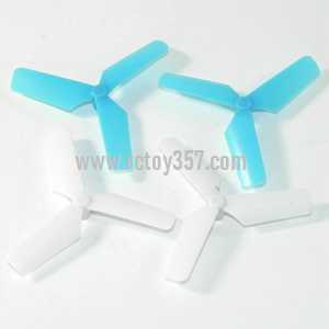 (image for) JXD JD 398 2.4G 4CH RC Quadcopter With Round Strobe light toy Parts Main blades(Blue-White)