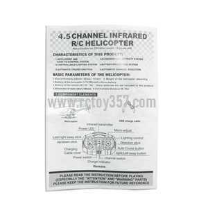 (image for) LISHITOYS RC Helicopter L6021 toy Parts English manual book