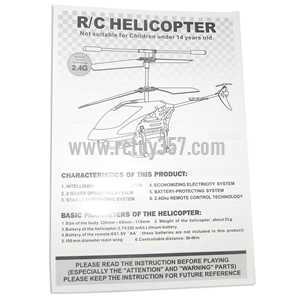 (image for) LISHITOYS RC Helicopter L6029 toy Parts English manual book