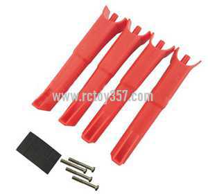RCToy357.com - MJX Bugs 2 WIFI Brushless Drone toy Parts landing gear[Red]