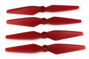 RCToy357.com - MJX Bugs 8 Brushless Drone toy Parts Blades set [Red]