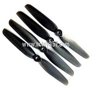 RCToy357.com - MJX Bugs 8 Brushless Drone toy Parts Blades set [Black] - Click Image to Close