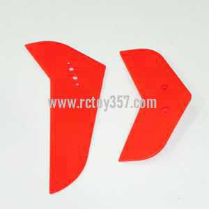 RCToy357.com - MJX F39 toy Parts Tail decorative set(red)