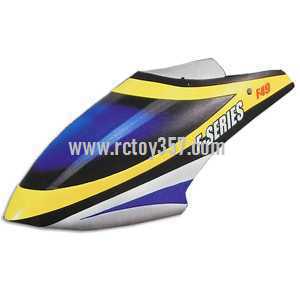 RCToy357.com - MJX F49 F649 helicopter toy Parts Head coverCanopy(yellow) - Click Image to Close