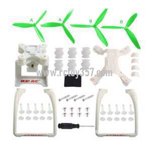 RCToy357.com - MJX Bugs 2 WiFi Brushless Drone toy Parts Upgraded version Upgrade portable stand + triangular Blades set + PTZ + Lower board（White）