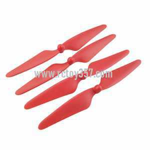 RCToy357.com - MJX BUGS 3 H Brushless Drone toy Parts Blades set[Red]