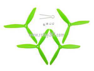 RCToy357.com - MJX BUGS 3 H Brushless Drone toy Parts Upgrade Blades set[Green]