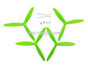 (image for) MJX BUGS 3 H Brushless Drone toy Parts Upgrade Blades set[Green]