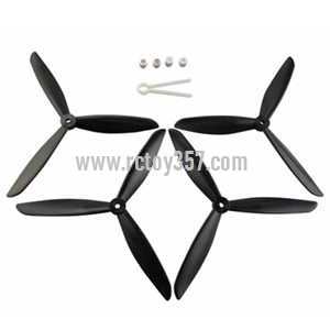 RCToy357.com - MJX BUGS 3 H Brushless Drone toy Parts Upgrade Blades set[Black]