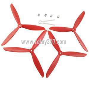 RCToy357.com - JJRC X8 Brushless Drone toy Parts Upgrade Blades set[Red]