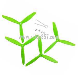 RCToy357.com - MJX BUGS 2 SE Brushless Drone toy Parts Upgrade Blades set[Green]