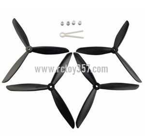 RCToy357.com - MJX BUGS 2 SE Brushless Drone toy Parts Upgrade Blades set[Black]