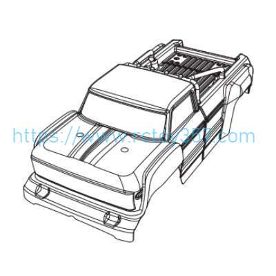 RCToy357.com - H16P Car body components(Blue) MJX Hyper Go H16P RC Truck Spare Parts