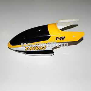 RCToy357.com - MJX T40 toy Parts Head cover\Canopy(yellow) - Click Image to Close
