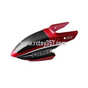 RCToy357.com - MJX RC Helicopter T42 T42C toy Parts Head cover\Canopy(Red)