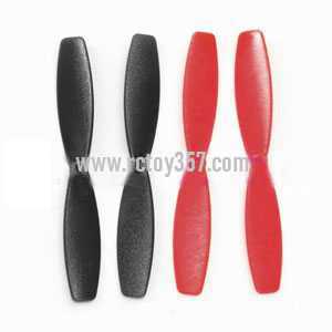 (image for) MJX RC QuadCopter Helicopter X100 toy Partsmain blades(Red-Black)(Red)
